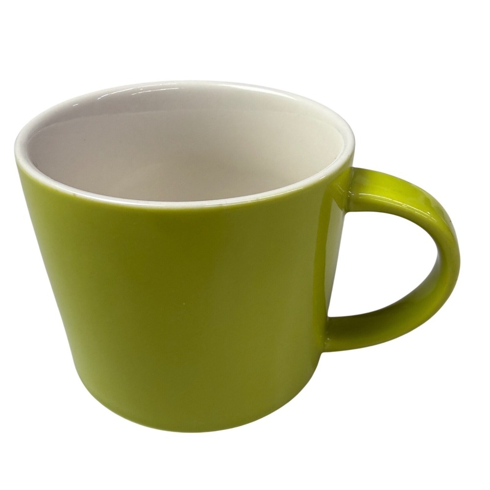 Starbucks 2012 Lime Green Ceramic Coffee Mug 14 fl‎ oz White Interior Cup - Picture 2 of 4